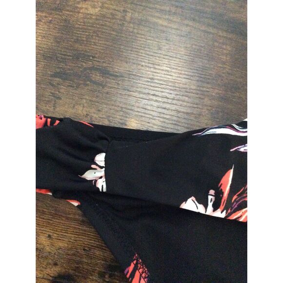 New NWT Bar III Black Floral Bikini Bottom Swim Wear XL Tropical Escape - Picture 3 of 8